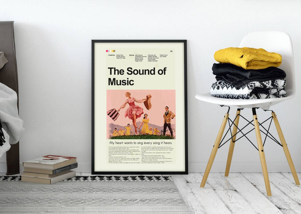The Sound Of Music Mid-Century Modern Inspired Print - Poster | Canvas Wall Art Print