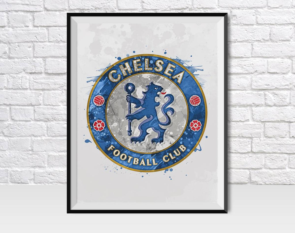 Chelsea Fc Logo Sports Art, Football, Kids Sports Decor, Man Cave Wall Art, Birthday Gift – Poster | Canvas Wall Art Print
