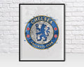 Chelsea Fc Logo Sports Art, Football, Kids Sports Decor, Man Cave Wall Art, Birthday Gift – Poster | Canvas Wall Art Print