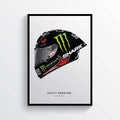 Scott Redding 2019 British Superbikes Bsb Helmet Motorcycle Motorbike - Poster | Canvas Wall Art Print
