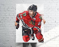 Jonathan Toews Chicago Blackhawks Sports Art Print, Hockey, Sports Decor – Poster | Canvas Wall Art Print