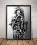 Jimi Hendrix Print Jimi Hendrix Wall Art - Poster | Canvas Wall Art Print