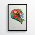 Valentino Rossi Imola 1998 Vr46 Moto Gp Helmet Motorcycle Motorbike - Poster | Canvas Wall Art Print
