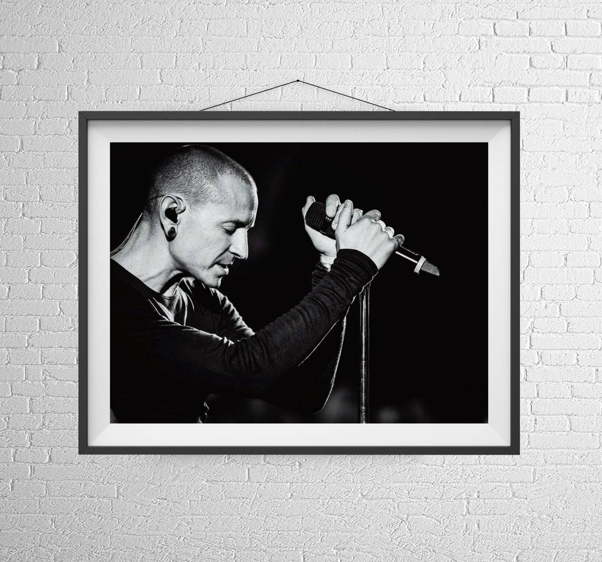 Chester Bennington Wall Art. Vintage Photo. Music Print. - Poster | Canvas Wall Art Print