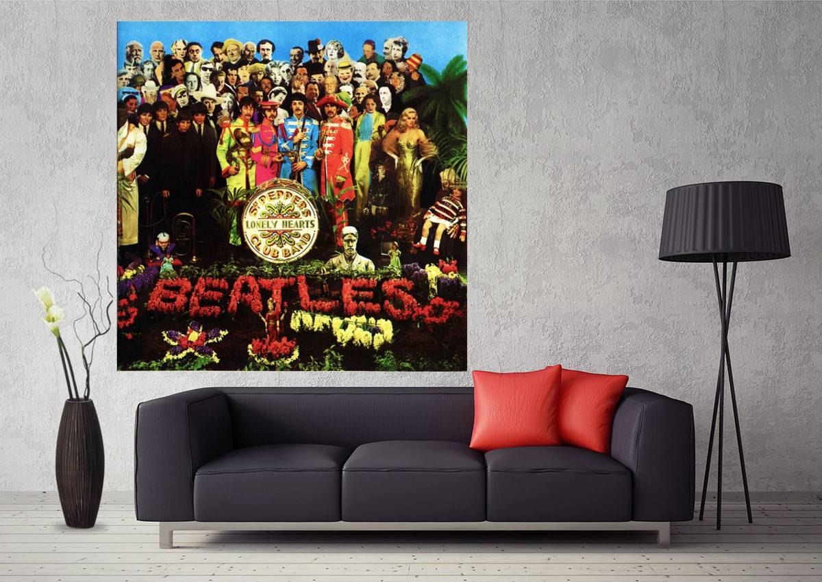 Sgt Pepper'S Lonely Hearts Club Band The Beatles Music Album Cover Art - Poster | Canvas Wall Art Print