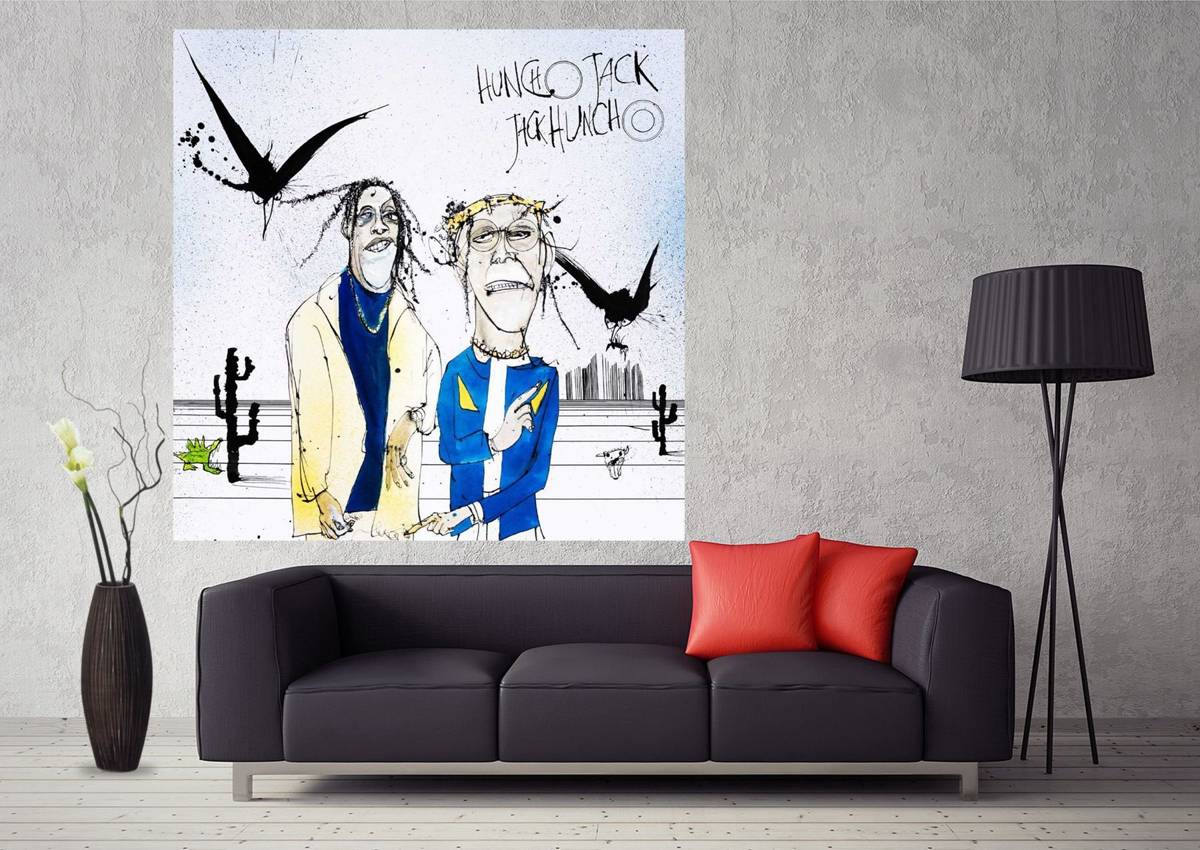 Quavo &amp;Amp; Travis Scott Huncho Jack Art - Poster | Canvas Wall Art Print
