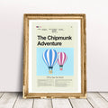Chipmunk Adventure Mid-Century Modern Inspired Print - Poster | Canvas Wall Art Print