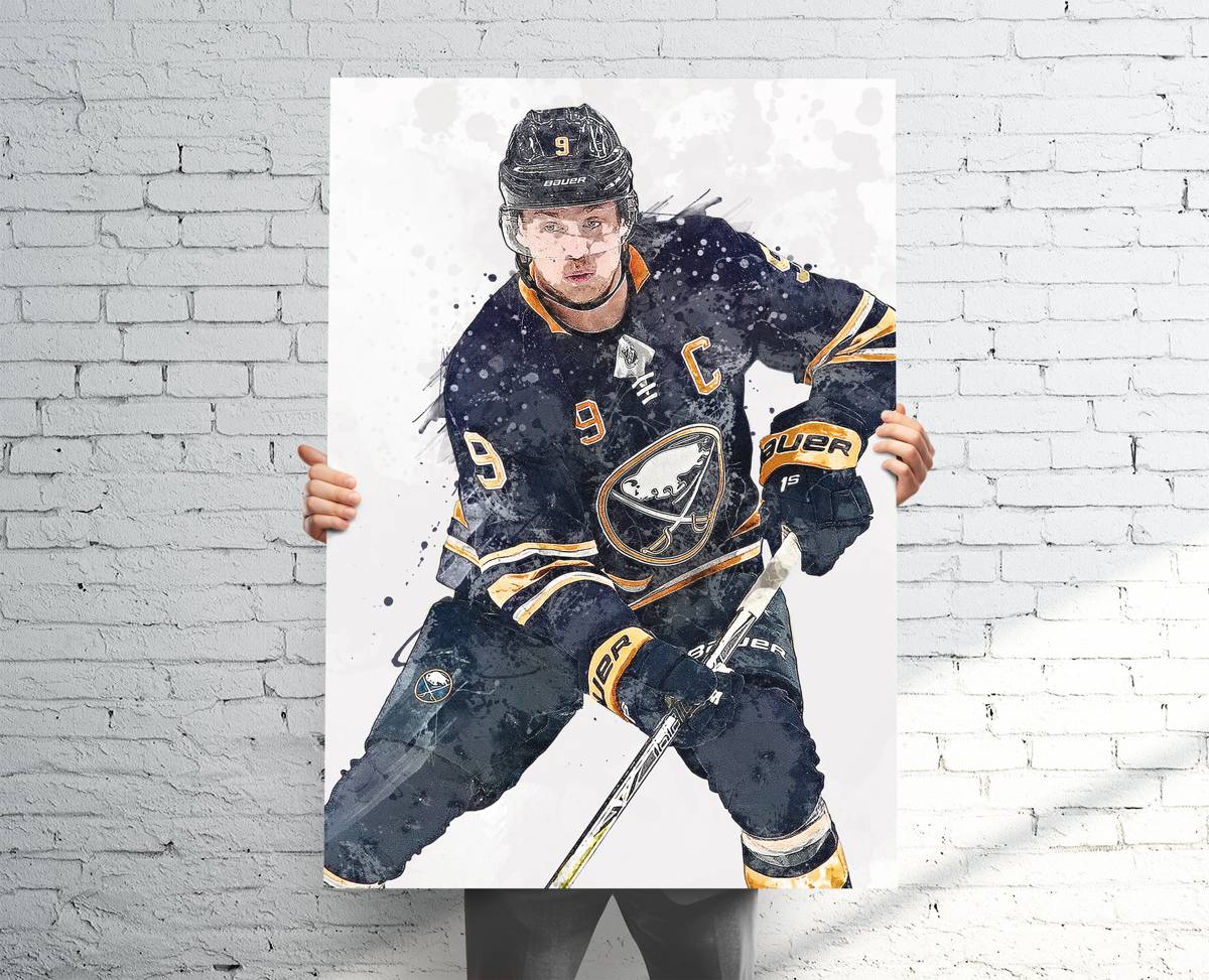 Jack Eichel Buffalo Sabres Sports Art Print, Hockey, Sports Decor – Poster | Canvas Wall Art Print