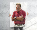Nick Saban Alabama Crimson Tide Sports Art Print, Football, Sports Decor – Poster | Canvas Wall Art Print