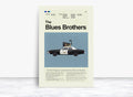 The Blues Brothers Mid-Century Modern Inspired Print - Poster | Canvas Wall Art Print