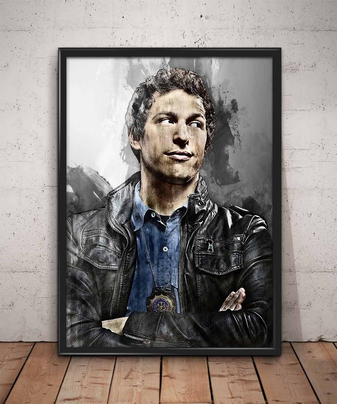 Jake Peralta Print Jake Peralta Brooklyn Nine-Nine Wall Art - Poster | Canvas Wall Art Print