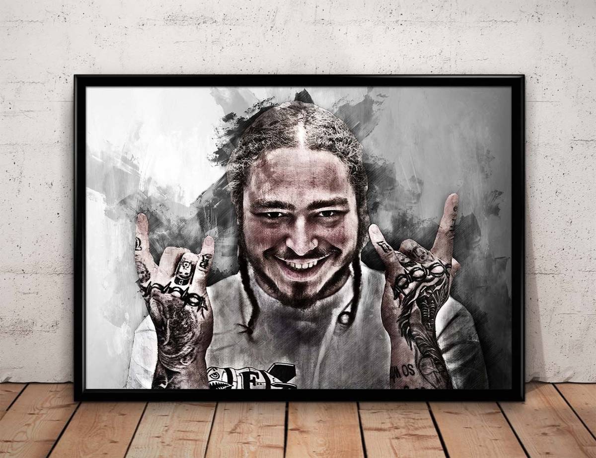 Post Malone Print Post Malone Wall Art - Poster | Canvas Wall Art Print