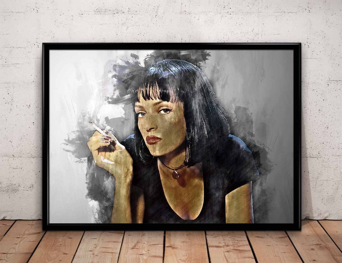 Mia Wallace Print Mia Wallace Pulp Fiction Wall Art - Poster | Canvas Wall Art Print