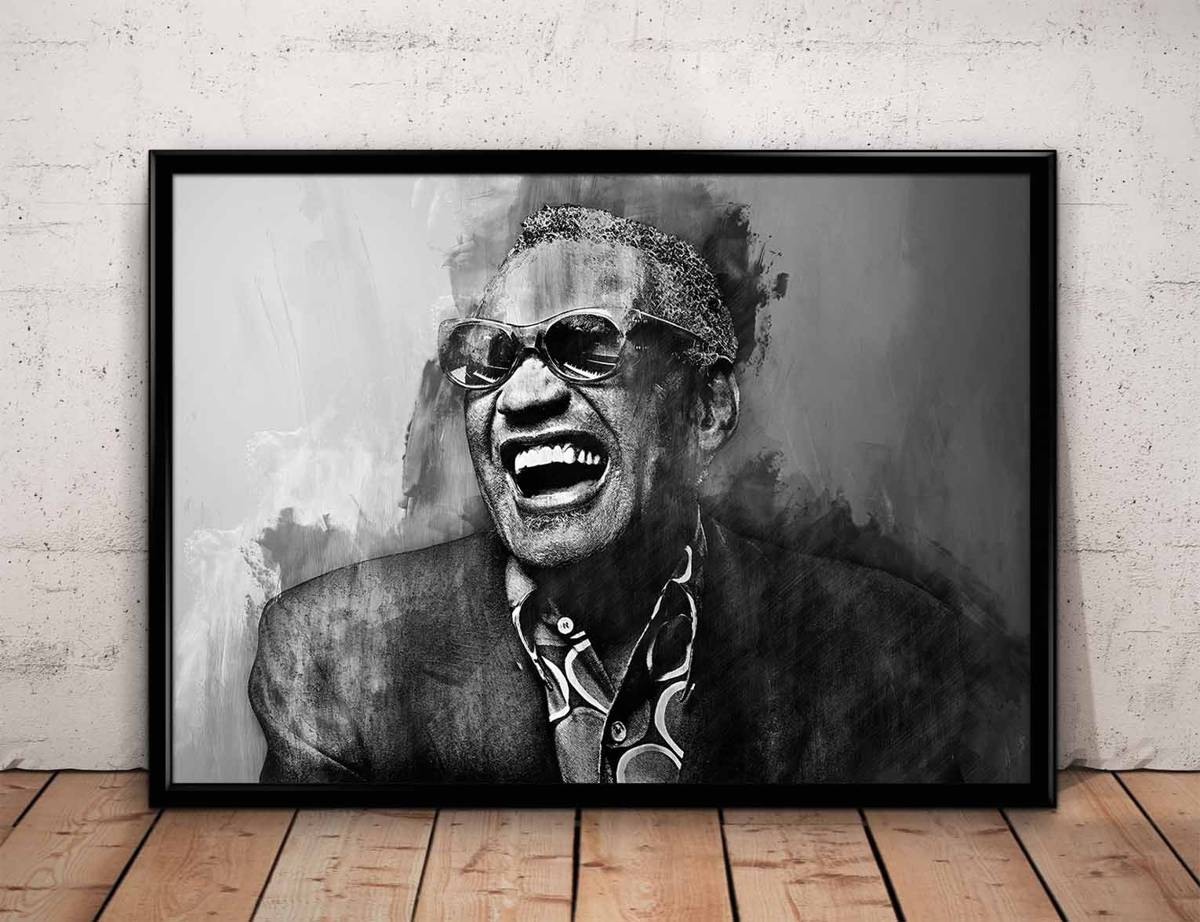 Ray Charles Print Ray Charles Wall Art - Poster | Canvas Wall Art Print