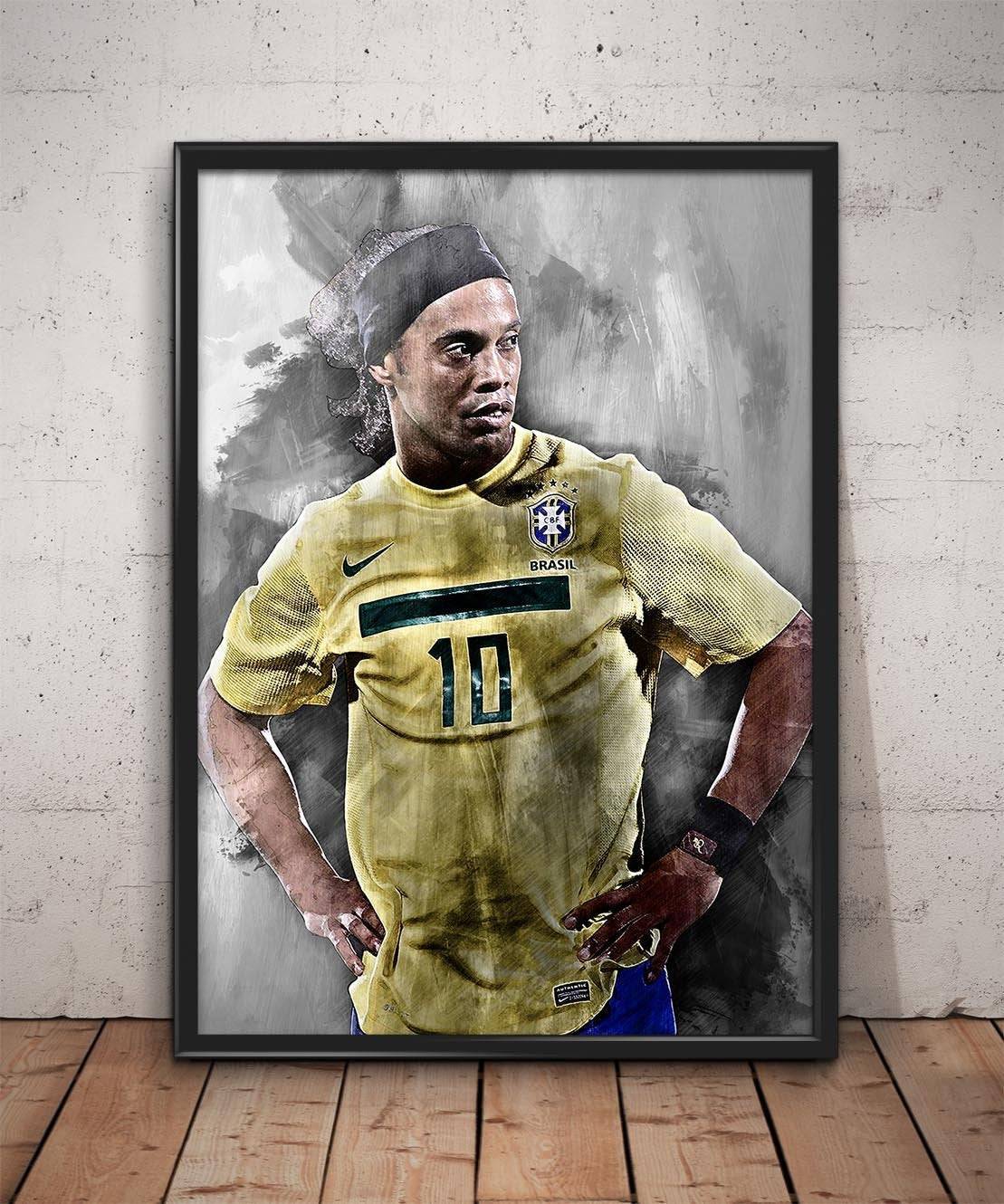 Ronaldinho Print Ronaldinho Wall Art - Poster | Canvas Wall Art Print