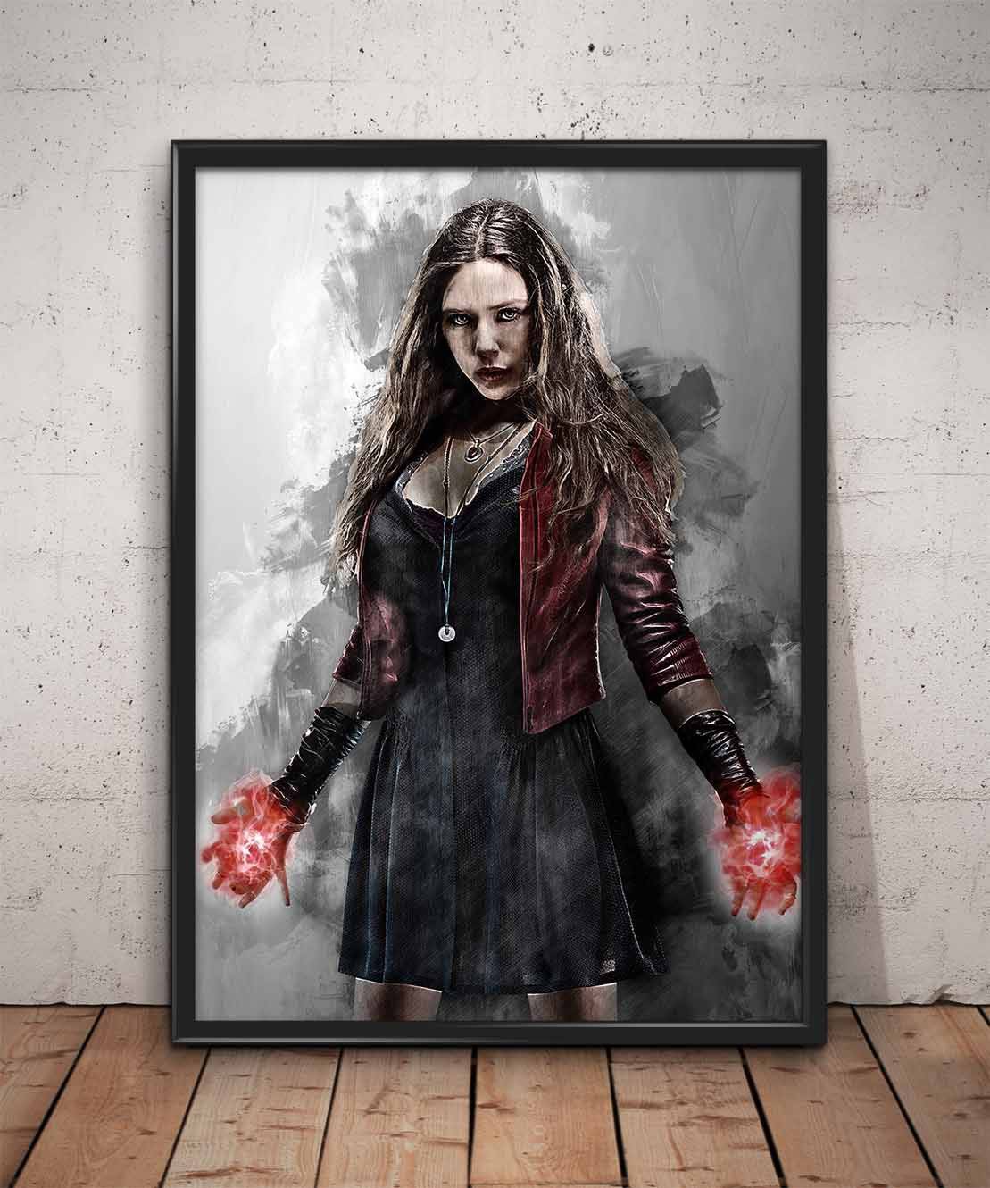 Scarlet Witch Print Scarlet Witch The Avangers Wall Art - Poster | Canvas Wall Art Print