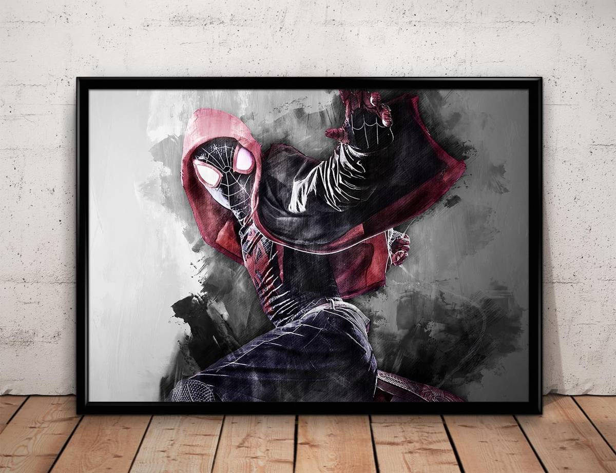Spider-Man Print Spider-Man Into The Spider-Verse Wall Art - Poster | Canvas Wall Art Print