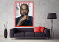 American Pop Rapper Kanye West Fabric Movie Art - Poster | Canvas Wall Art Print