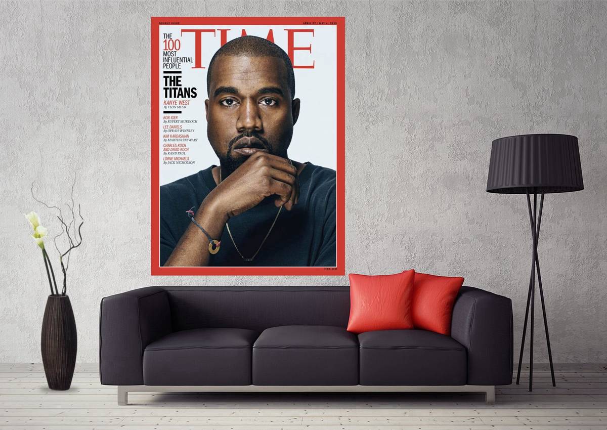 American Pop Rapper Kanye West Fabric Movie Art - Poster | Canvas Wall Art Print