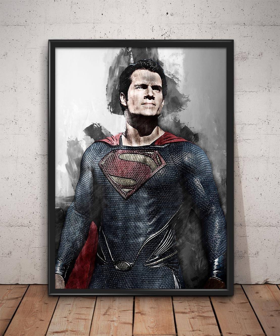 Superman Print Superman Wall Art - Poster | Canvas Wall Art Print