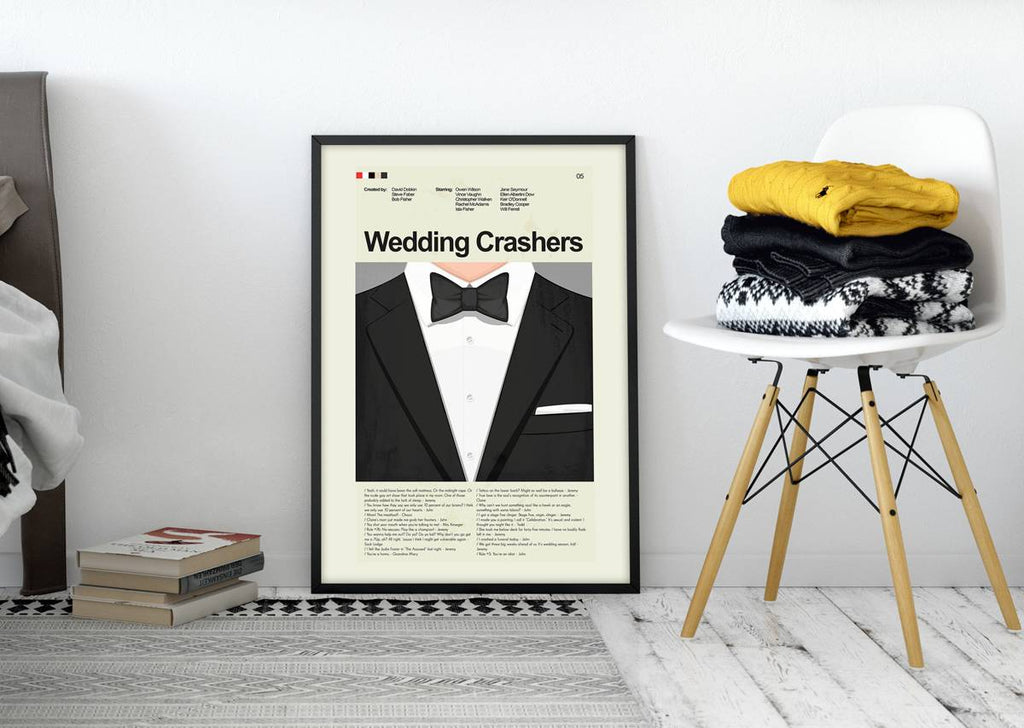 Wedding Crashers Mid-Century Modern Inspired Print - Poster | Canvas Wall Art Print