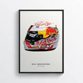 Max Verstappen 2019 Left Helmet F1 Art, F1 Gift, Formula 1, Racing Helmet, Mercedes - Poster | Canvas Wall Art Print