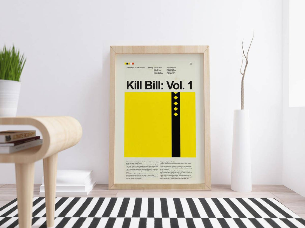 Kill Bill: Volume 1 Mid-Century Modern Inspired Print - Poster | Canvas Wall Art Print