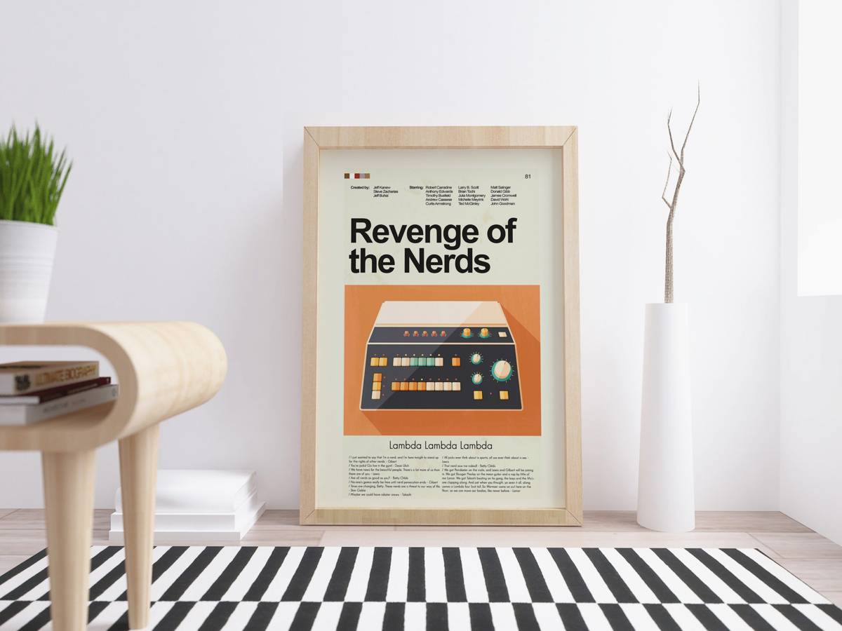 Revenge Of The Nerds Mid-Century Modern Inspired Print - Poster | Canvas Wall Art Print