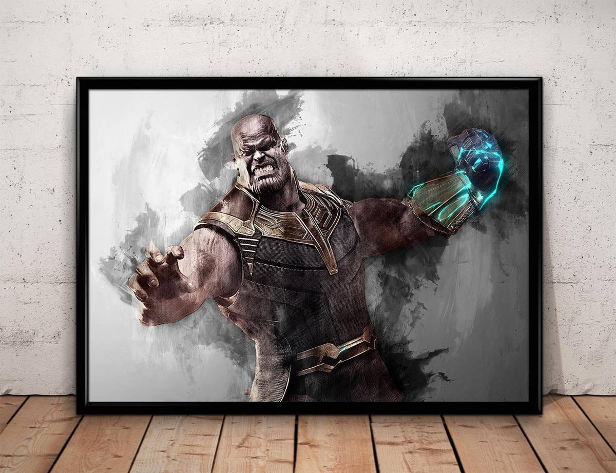 Thanos Print Thanos Avengers Wall Art - Poster | Canvas Wall Art Print