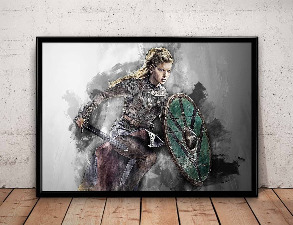 Lagertha Print Lagertha Vikings Wall Art - Poster | Canvas Wall Art Print