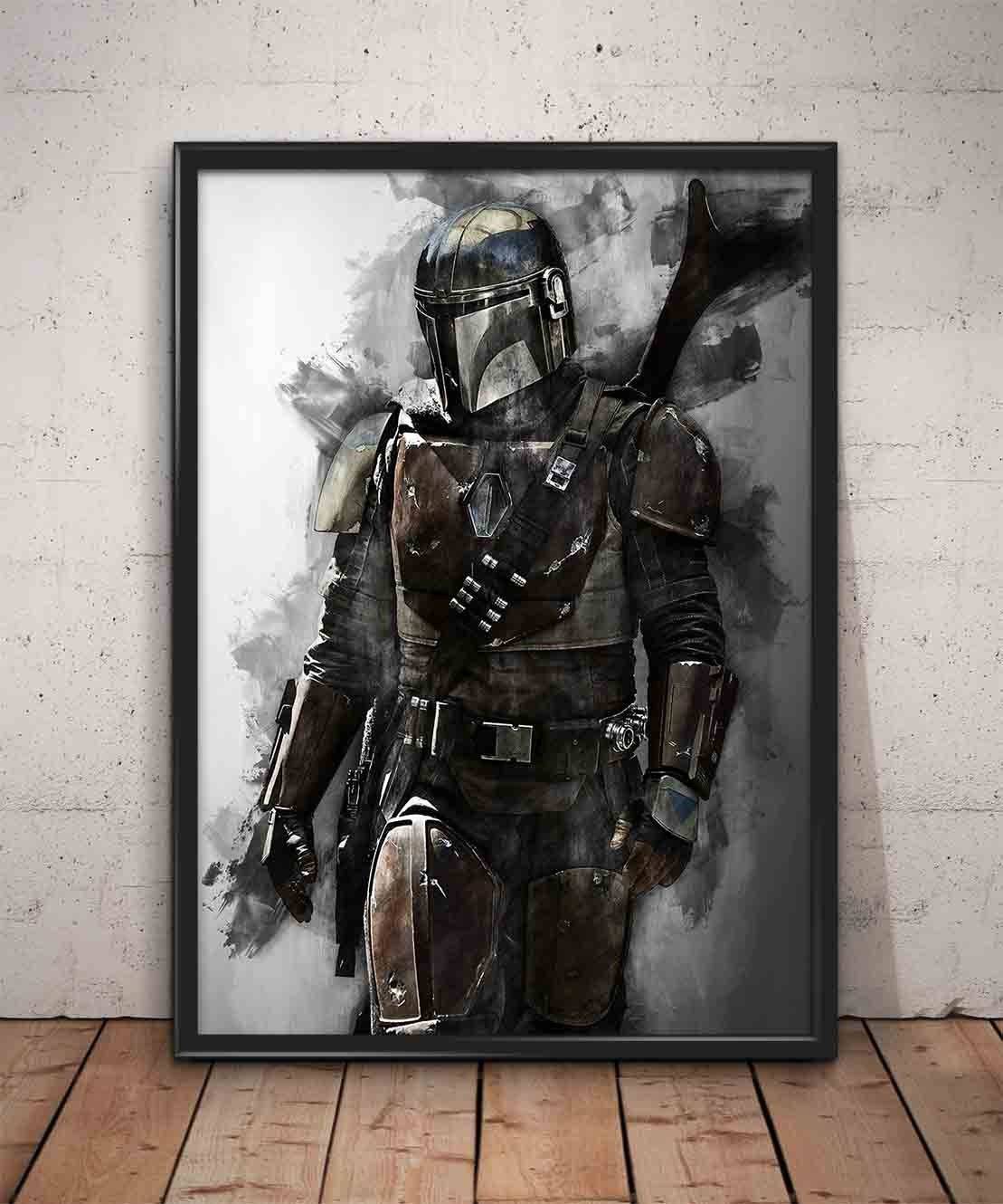 The Mandalorian Print The Mandalorian Wall Art - Poster | Canvas Wall Art Print