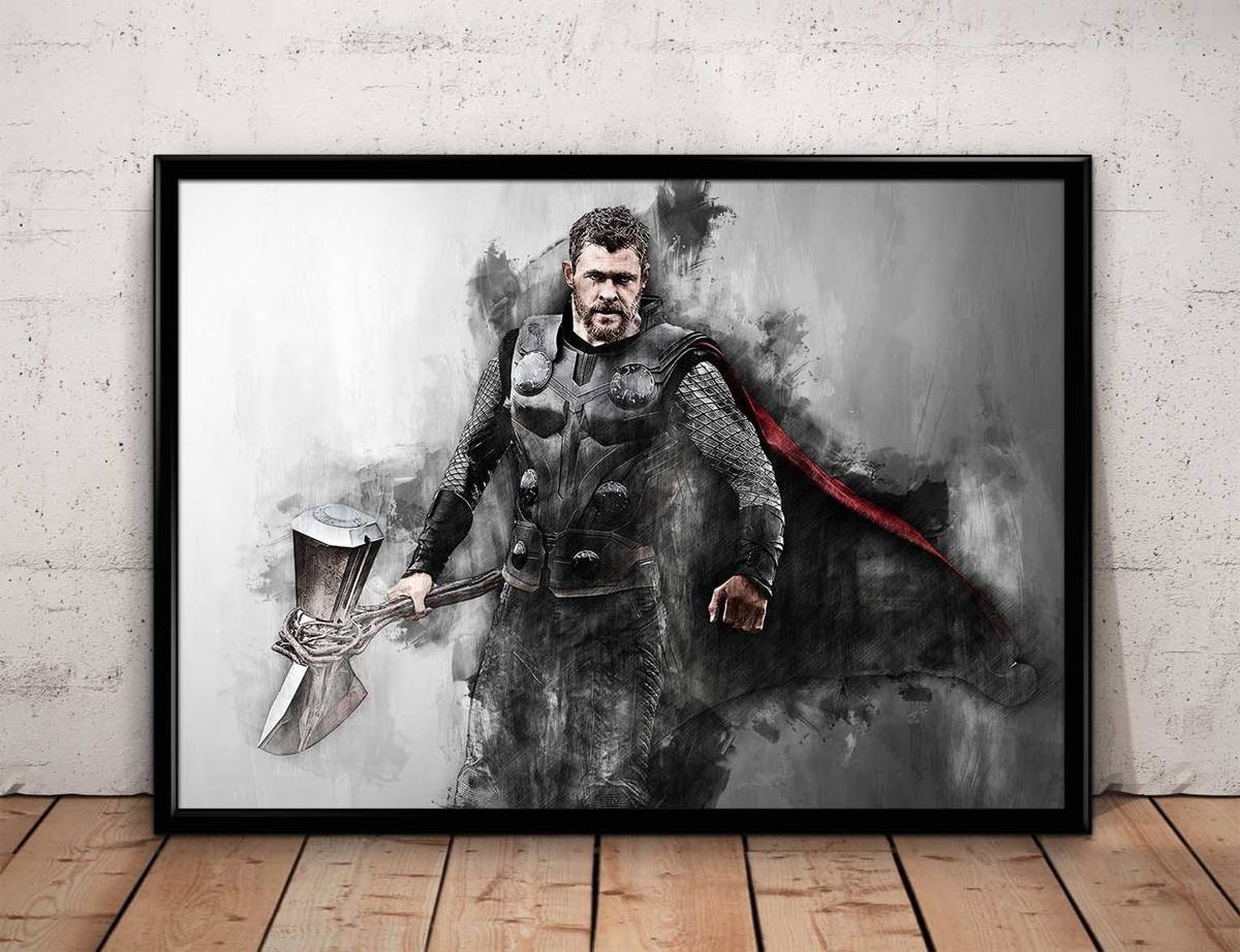 Thor Print Thor The Avengers Wall Art - Poster | Canvas Wall Art Print