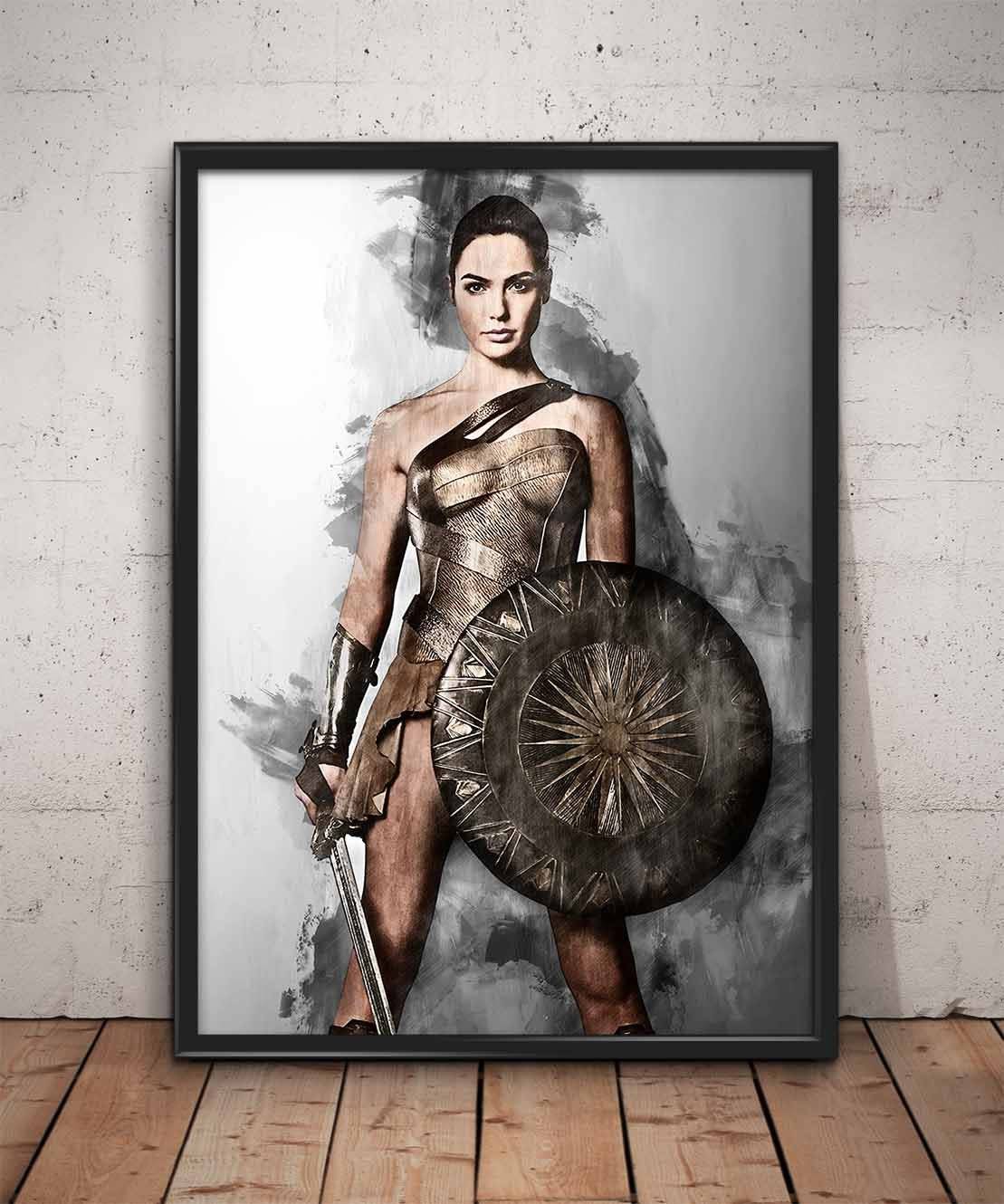 Wonder Woman Print Wonder Woman Wall Art - Poster | Canvas Wall Art Print
