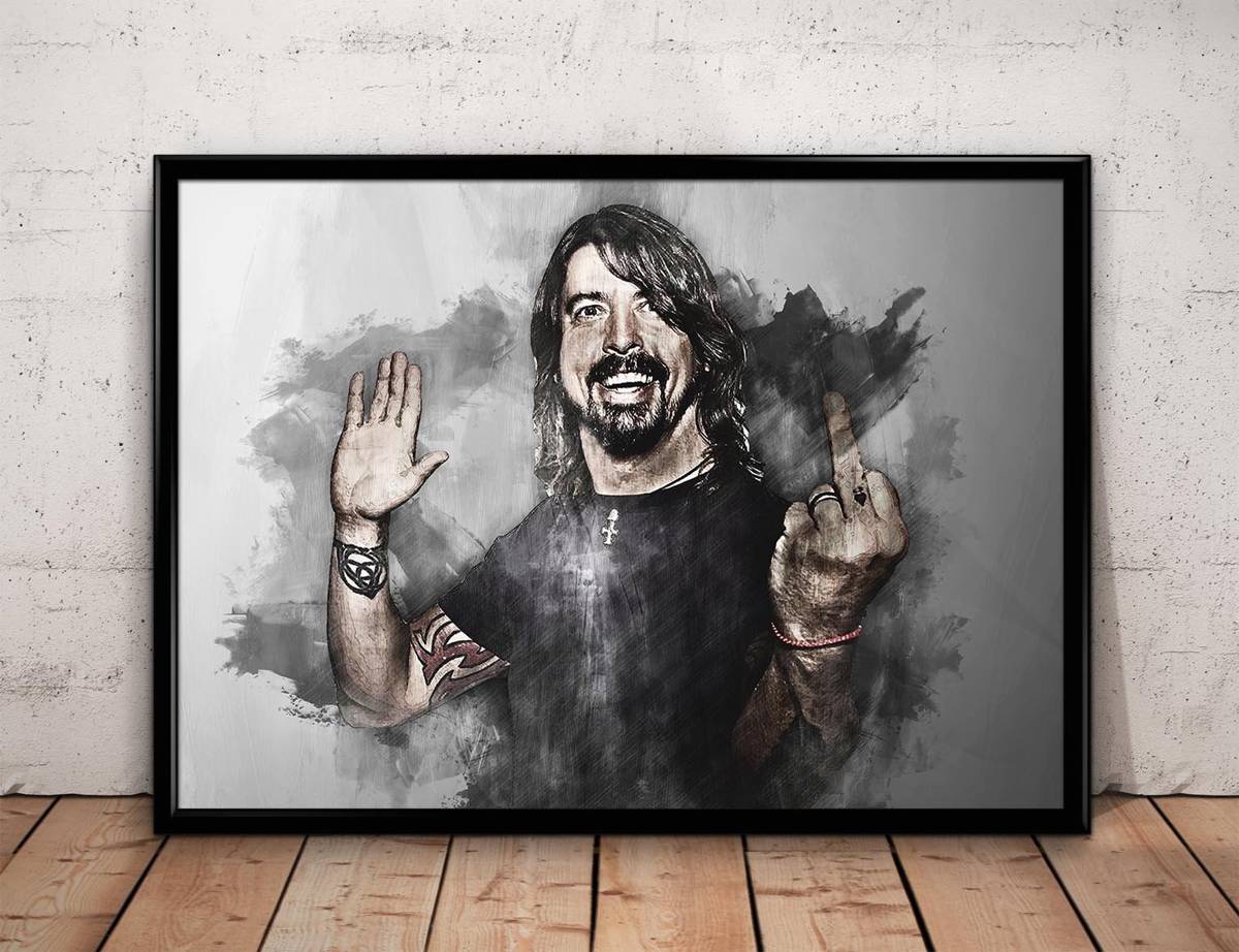 Dave Grohl Print Dave Grohl Wall Art - Poster | Canvas Wall Art Print