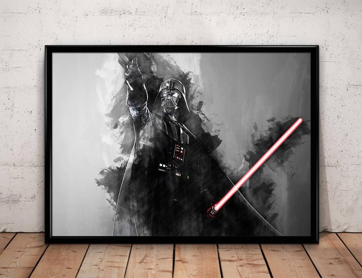 Darth Vader Print Darth Vader Star Wars Wall Art - Poster | Canvas Wall Art Print