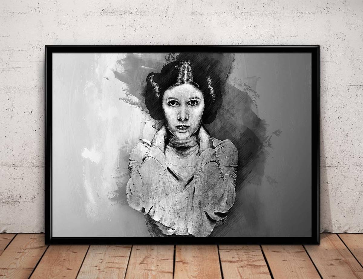 Princess Leia Print Princess Leia Star Wars Wall Art - Poster | Canvas Wall Art Print