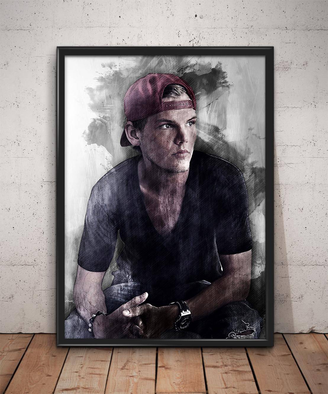 Avicii Print Avicii Wall Art - Poster | Canvas Wall Art Print
