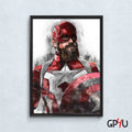 Red Guardian Print Red Guardian Wall Art - Poster | Canvas Wall Art Print