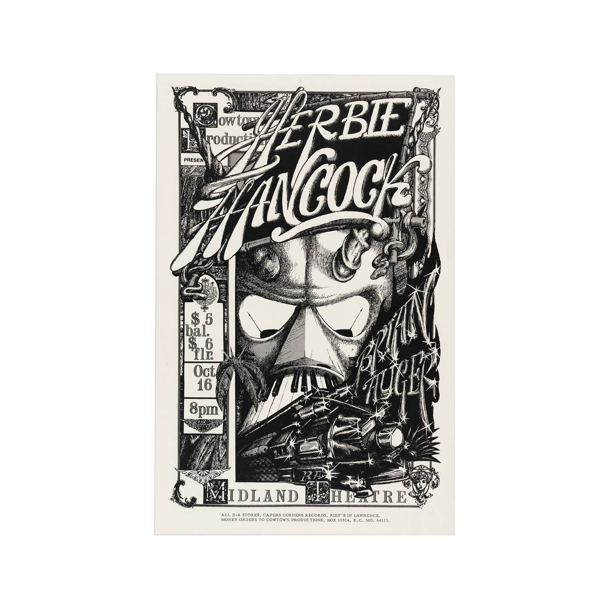 Herbie Hancock 1974 Concert - Poster | Canvas Wall Art Print