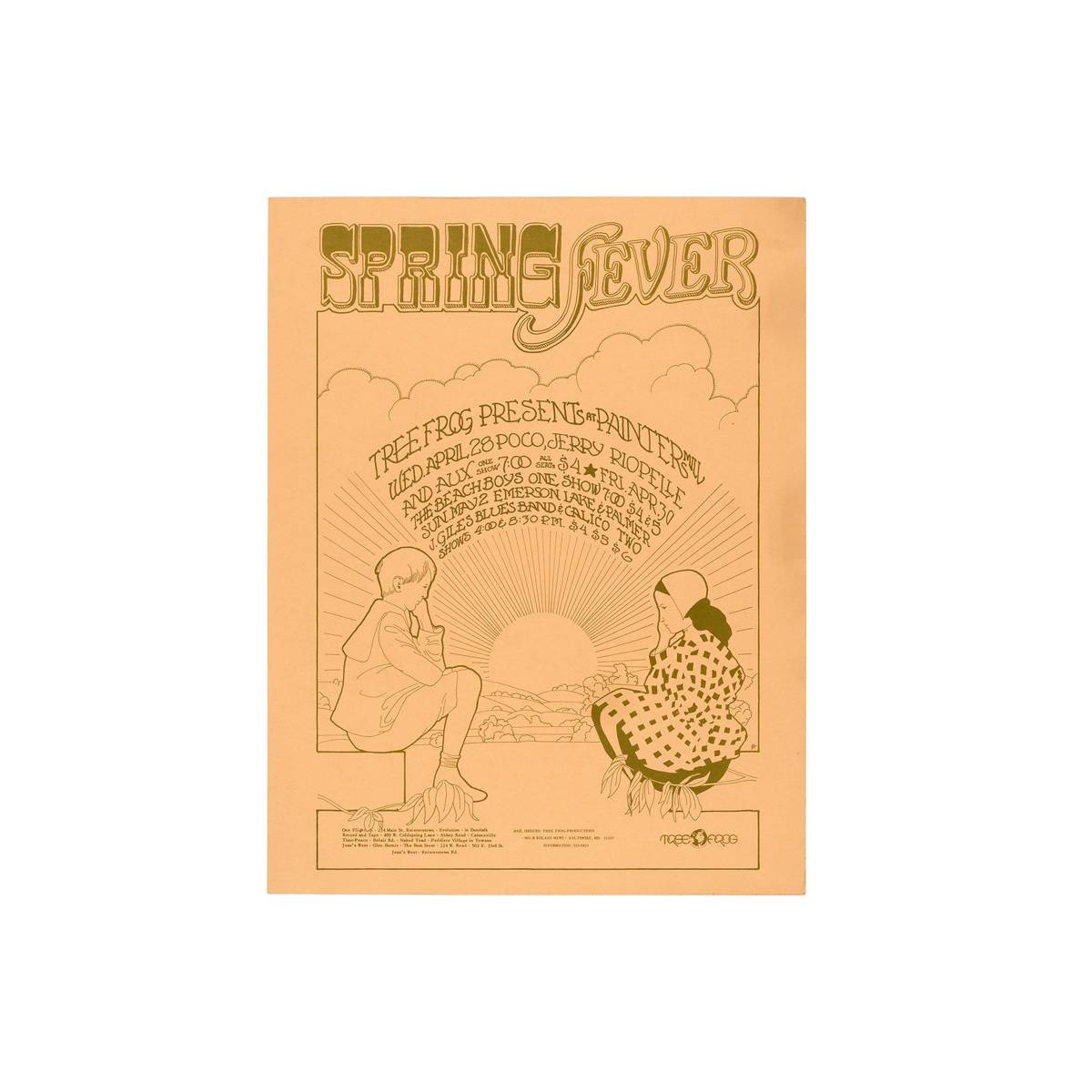 The Beach Boys, Emerson Lake &amp;Amp; Palmer 1971 Concert - Poster | Canvas Wall Art Print