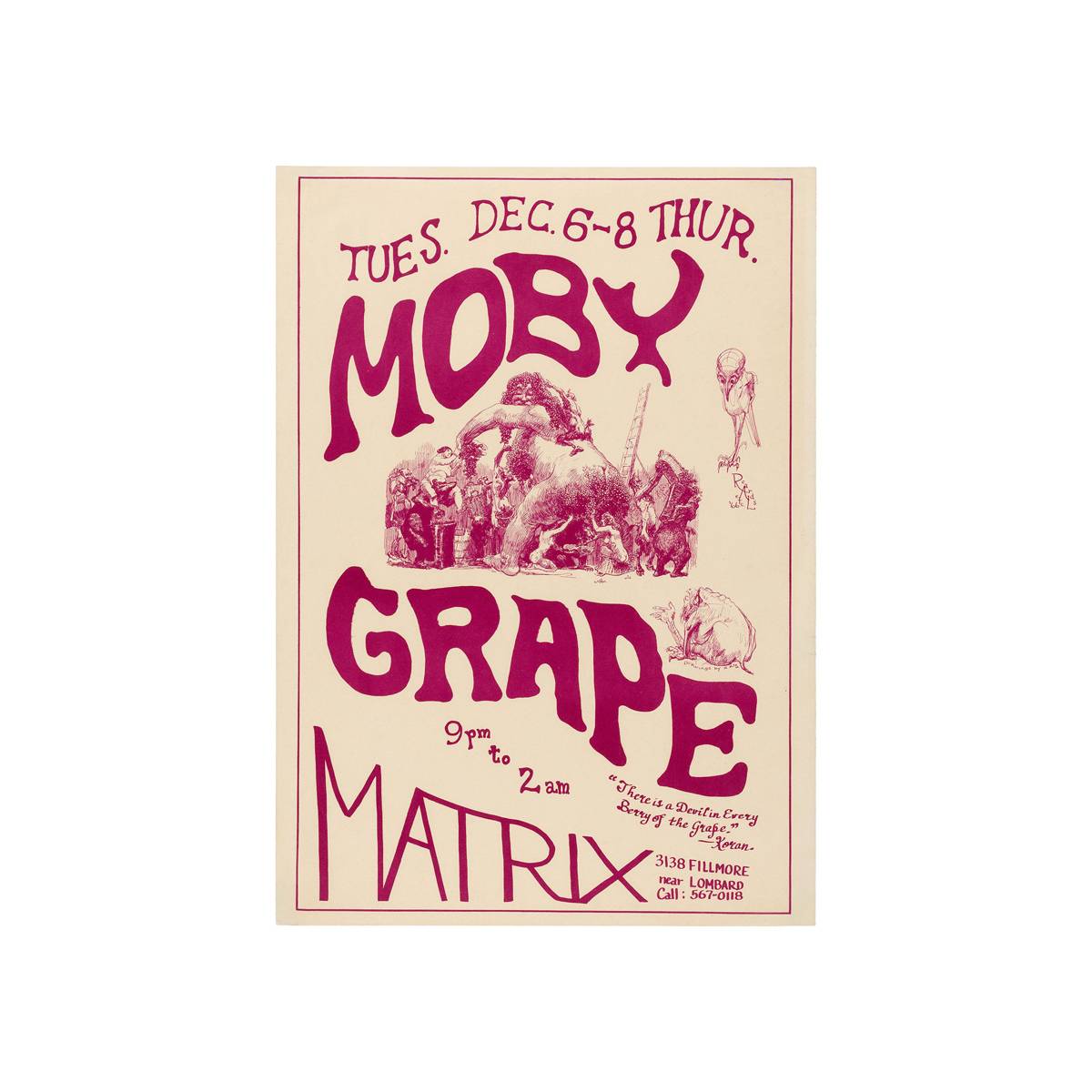 Moby Grape 1966 Concert - Poster | Canvas Wall Art Print