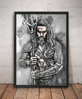 Aquaman Print Aquaman Jason Momoa Wall Art - Poster | Canvas Wall Art Print