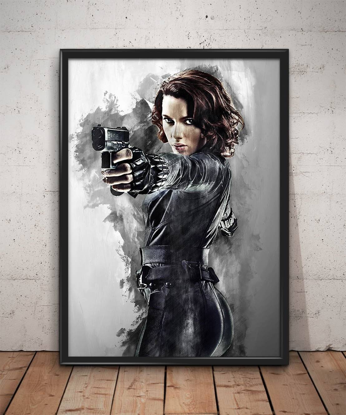 Black Widow Print Black Widow Wall Art - Poster | Canvas Wall Art Print