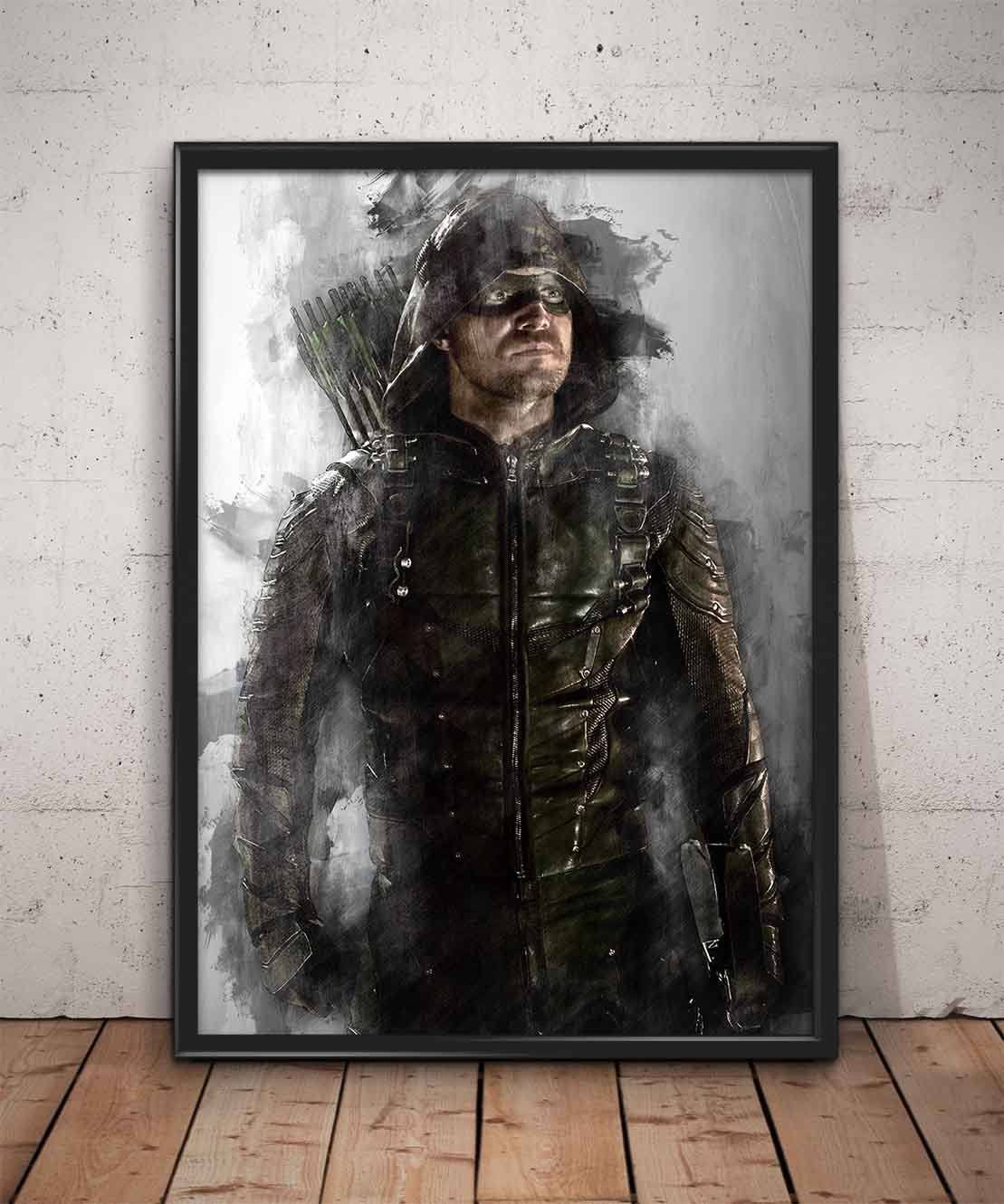 Arrow Print Arrow Oliver Queen Wall Art - Poster | Canvas Wall Art Print
