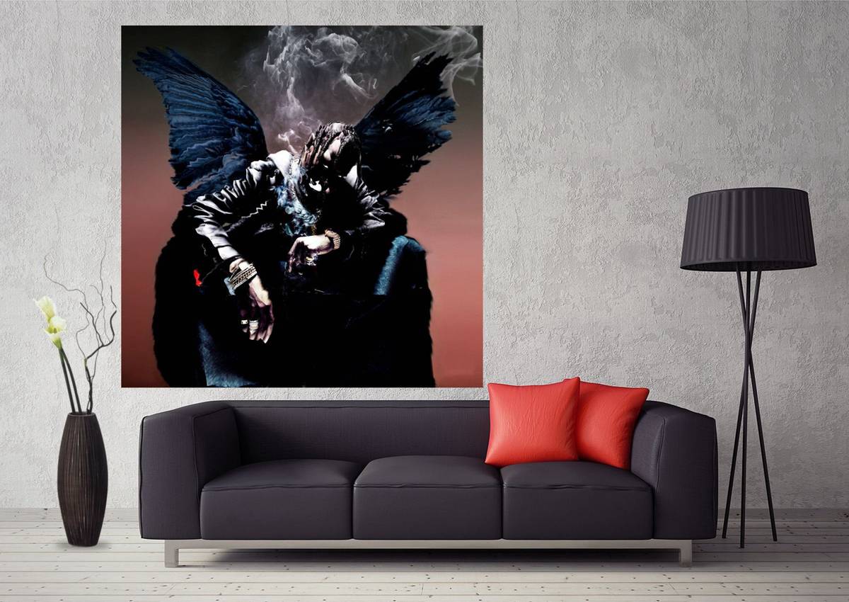 Travis Scott Album Birds In The Trap Album Cover Art - Poster | Canvas Wall Art Print