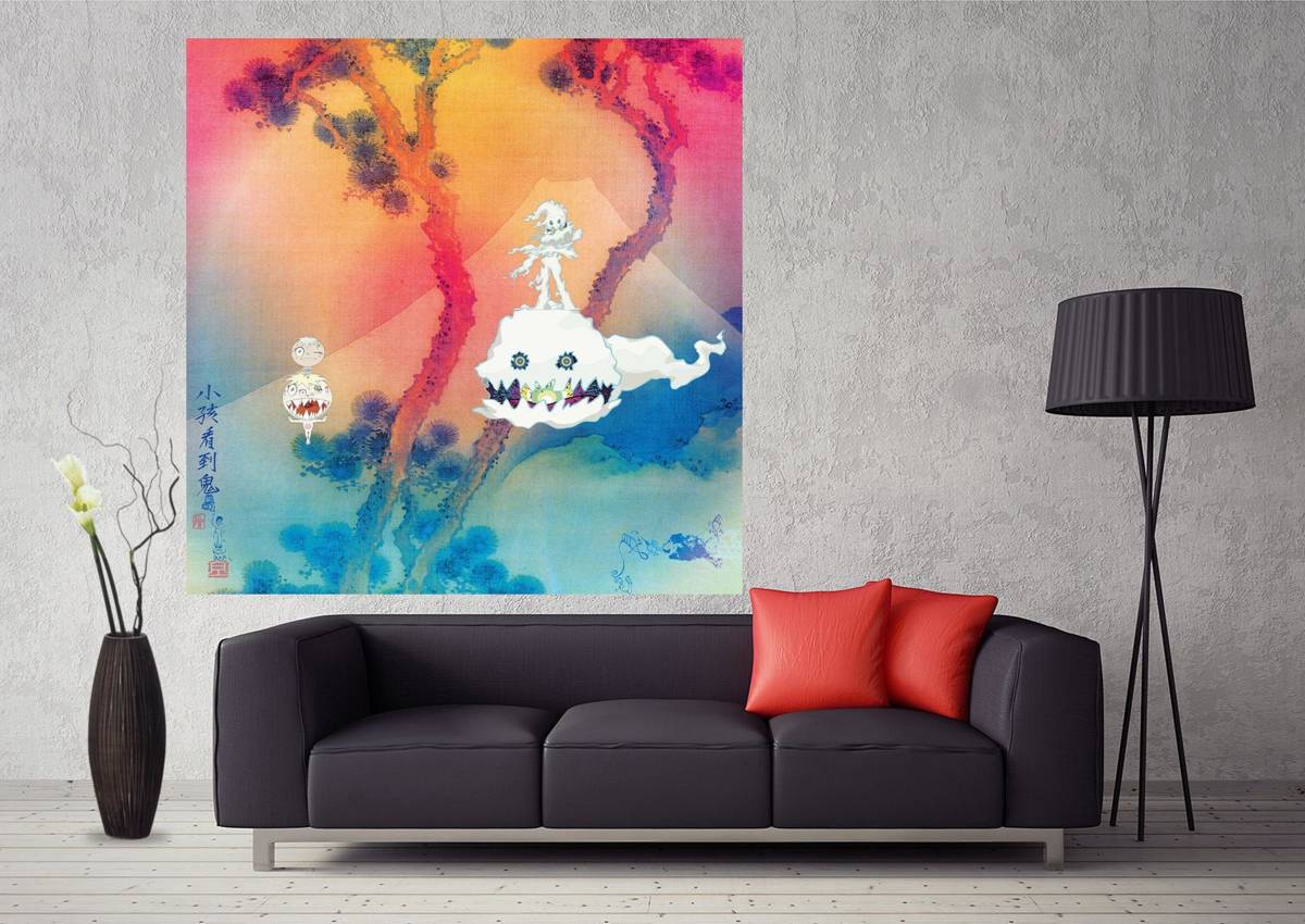 Kids See Ghosts Music Album Cover Art - Poster | Canvas Wall Art Print