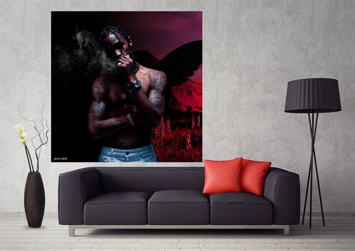 Travis Scott Birds In The Trap Sing Mcknight Cover Art - Poster | Canvas Wall Art Print