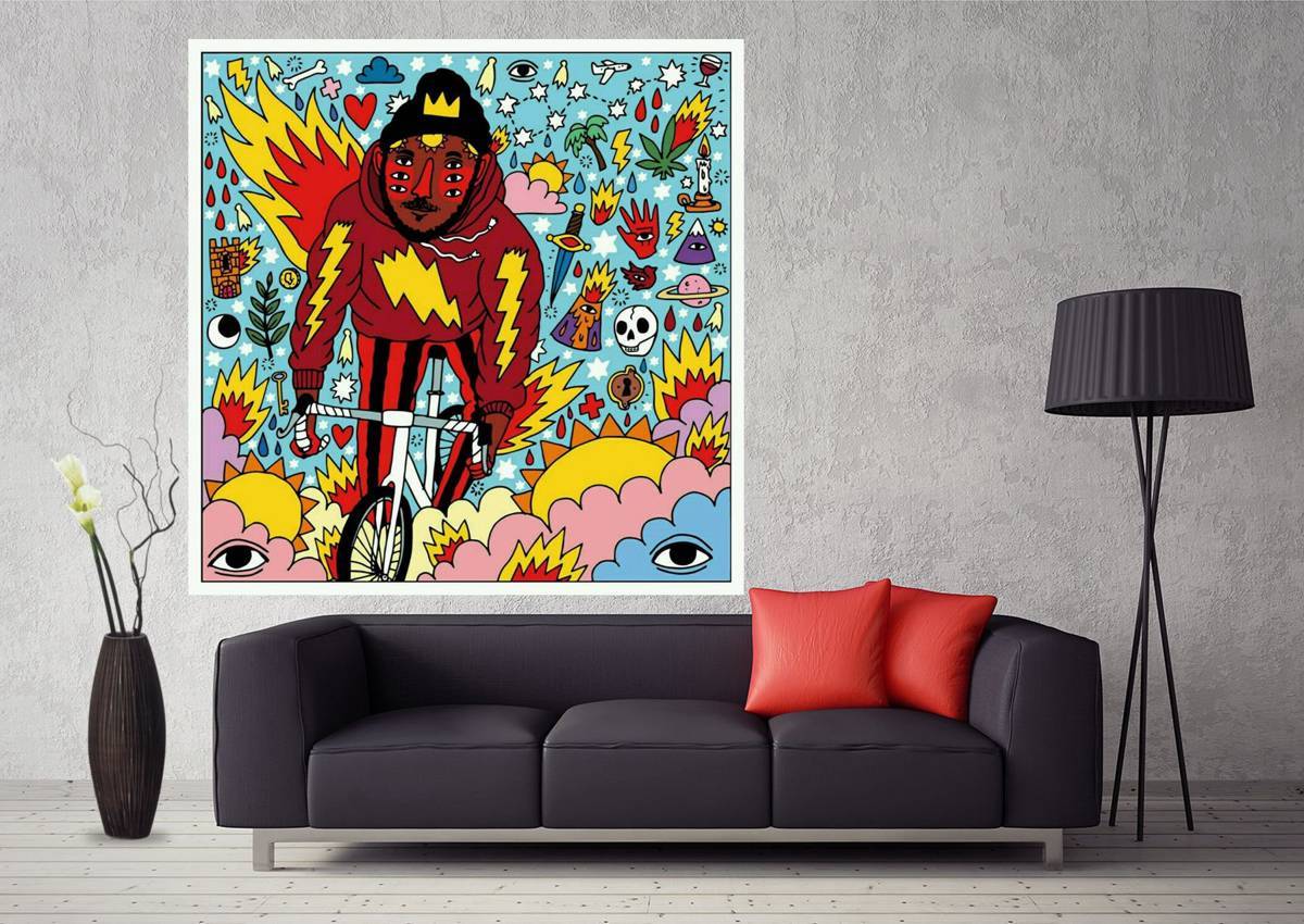 Kaytranada 99.9% Electronic Music Album Cover Art - Poster | Canvas Wall Art Print