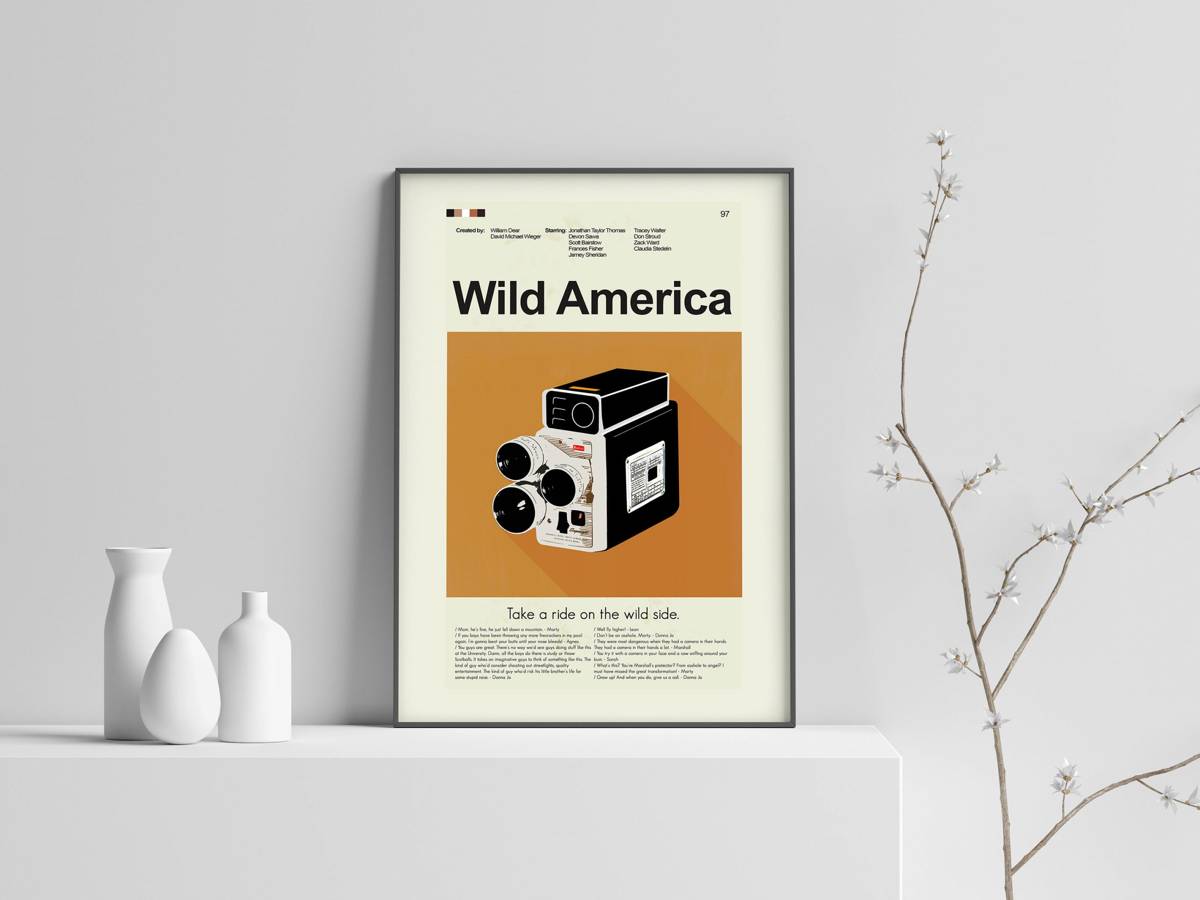 Wild America Mid-Century Modern Inspired Print - Poster | Canvas Wall Art Print