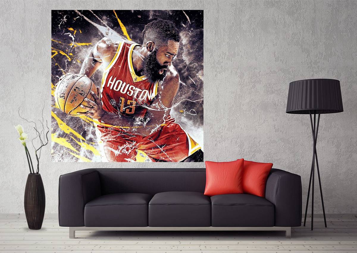 Houston Rockets James Harden Cover Art - Poster | Canvas Wall Art Print